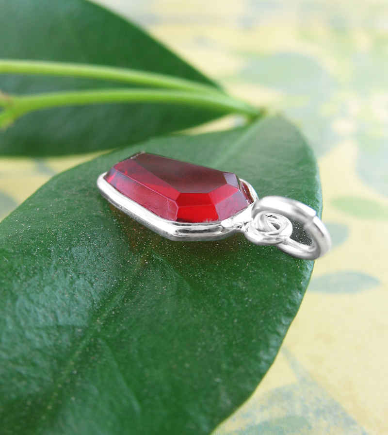 Tiny Red Garnet Coffin Charm | Woot & Hammy