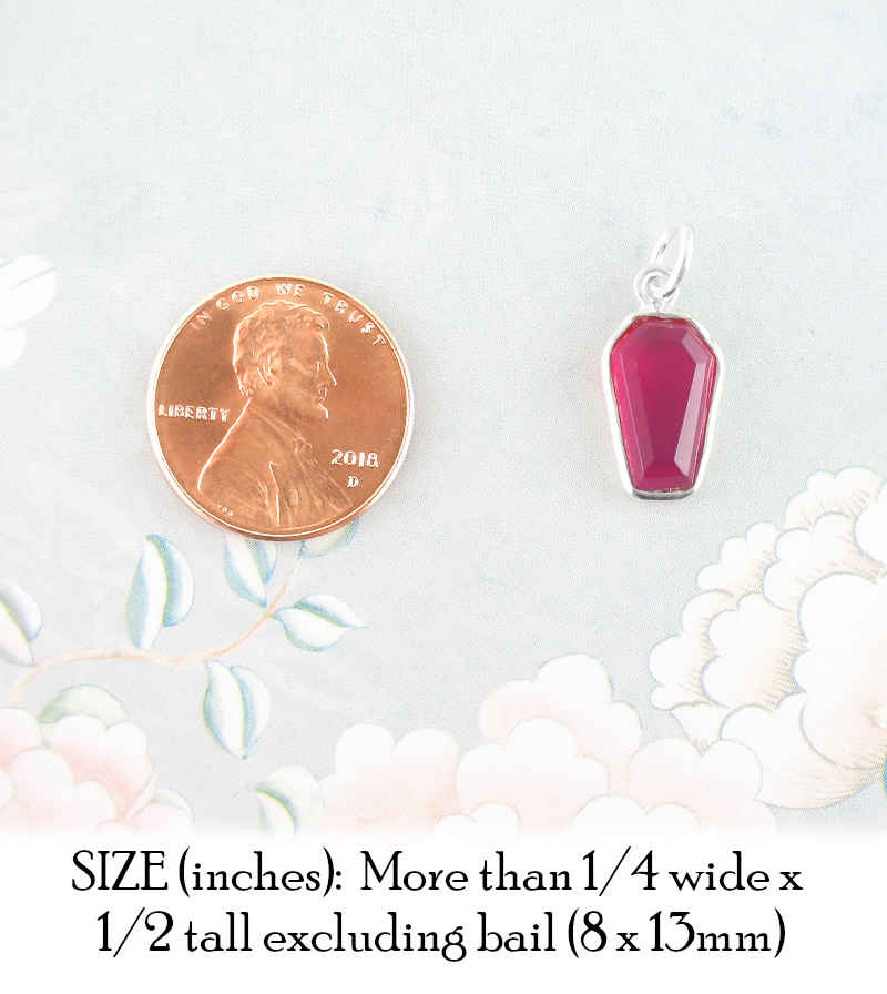 Tiny Red Garnet Coffin Charm | Woot & Hammy