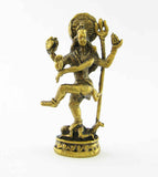 Miniature Dancing Shiva Figurine, 1-1/2 Inches Tall, Brass