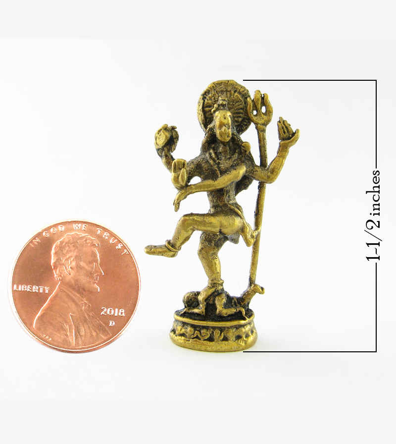 Miniature Dancing Shiva Figurine 1-1/2 Inches Tall | woot & hammy