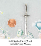 Miniature Sword With Runes and Eagle Head Handle Pendant | Woot & Hammy