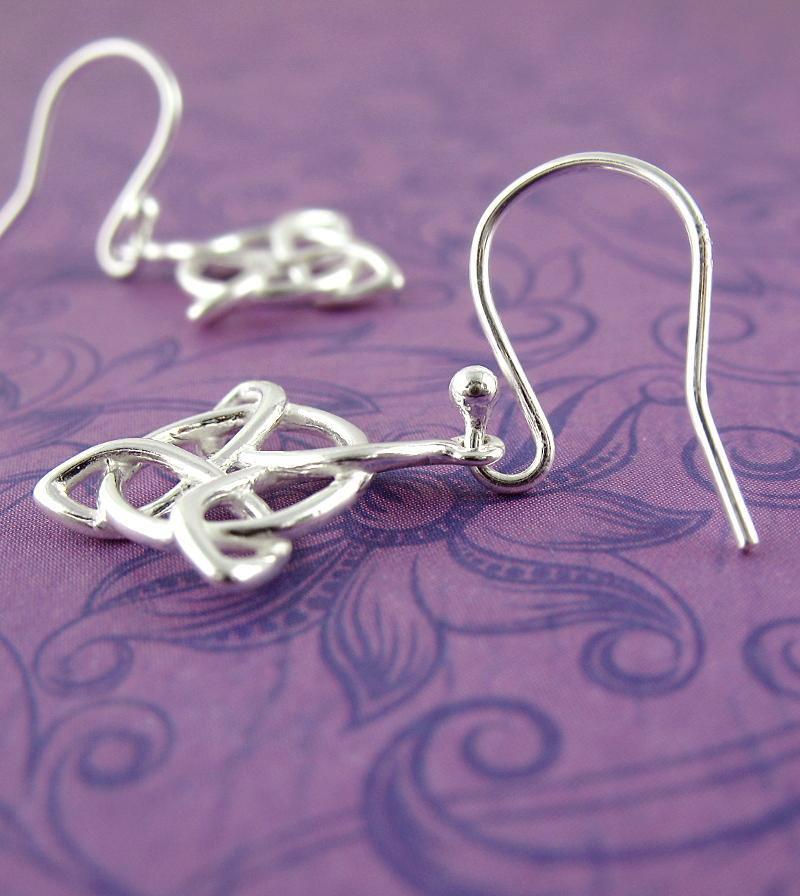 Witch's Knot Dangle Earrings Sterling Silver