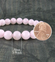 Natural Rose Quartz Beaded Bracelet, Elastic | Woot & Hammy