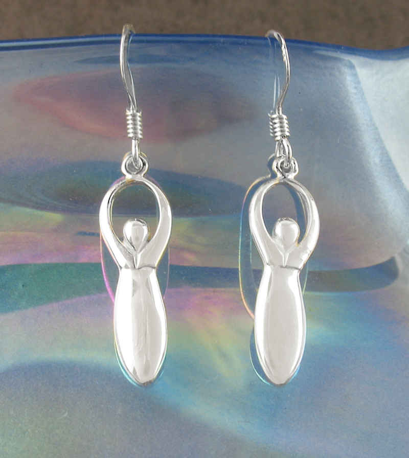 Neopagan Fertility Goddess Drop Earrings