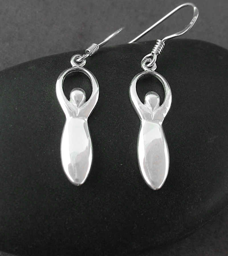 Neopagan Triple Moon / Fertility Goddess Drop Earrings | Woot & Hammy