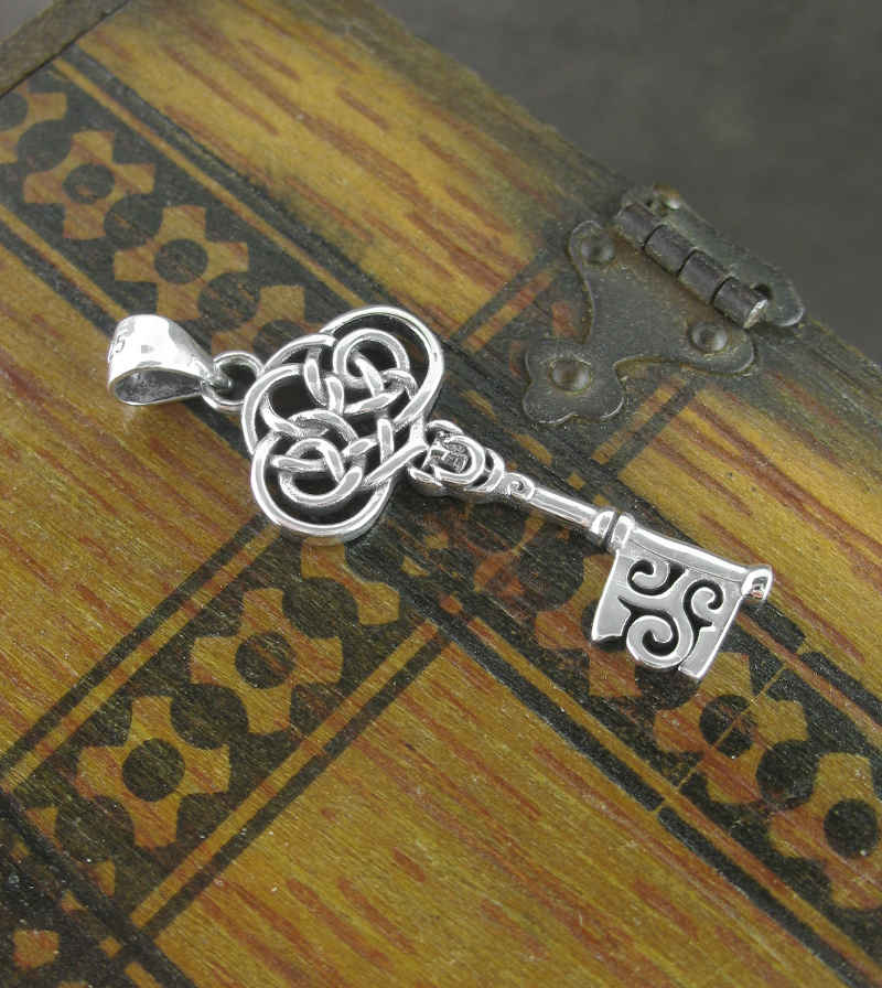 Old-Fashioned Celtic Key With Triskelion Pendant | Woot & Hammy