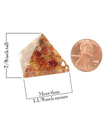 Small Carnelian Orgone Orgonite Pyramid | Woot & Hammy