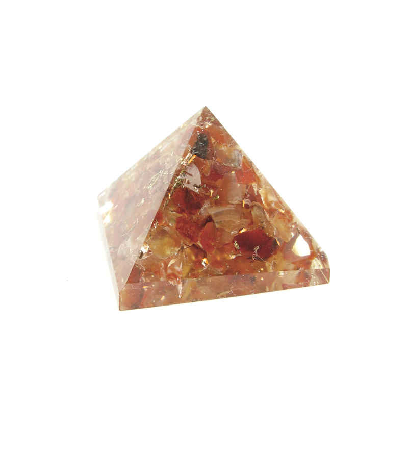 Small Carnelian Orgone Orgonite Pyramid | Woot & Hammy