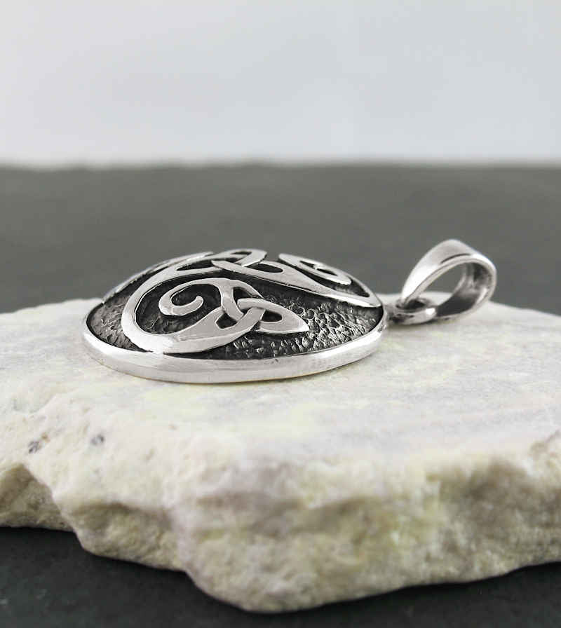 Oxidized Celtic Triskelion and Triquetra Medallion Pendant | Woot & Hammy