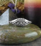 Oxidized Evil Eye Ring