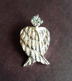 Tranquil Folded Angel Wings Pendant