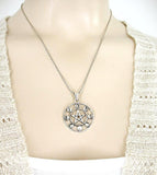 Pentacle With Phases of the Moon Necklace - woot & hammy