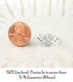 Pentacle Pentagram Toe Midi Ring, Adjustable | Woot & Hammy