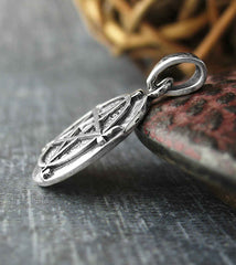 Pentagram Pentacle Pendant Pentagrammaton Yahshuah Hebrew Letters Sterling Silver
