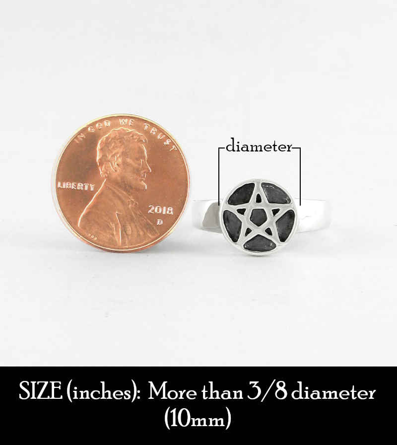 Pentacle / Pentagram Oxidized Ring | Woot & Hammy