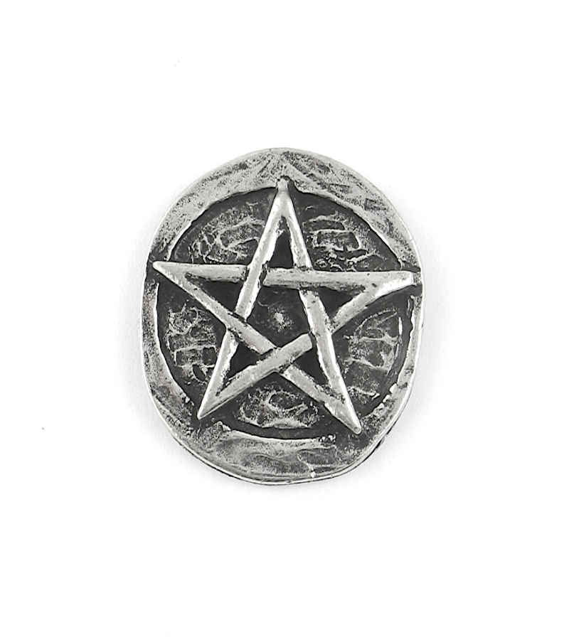 Pentagram Lead-Free Pewter Pocket Stone | woot & hammy