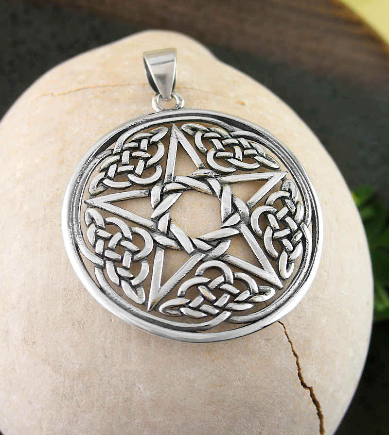 Pentagram With Celtic Knots and Braided Pentagon Pendant | Woot & Hammy