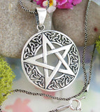 Pentagram Pendant with Border of Tiny Triquetra Knots