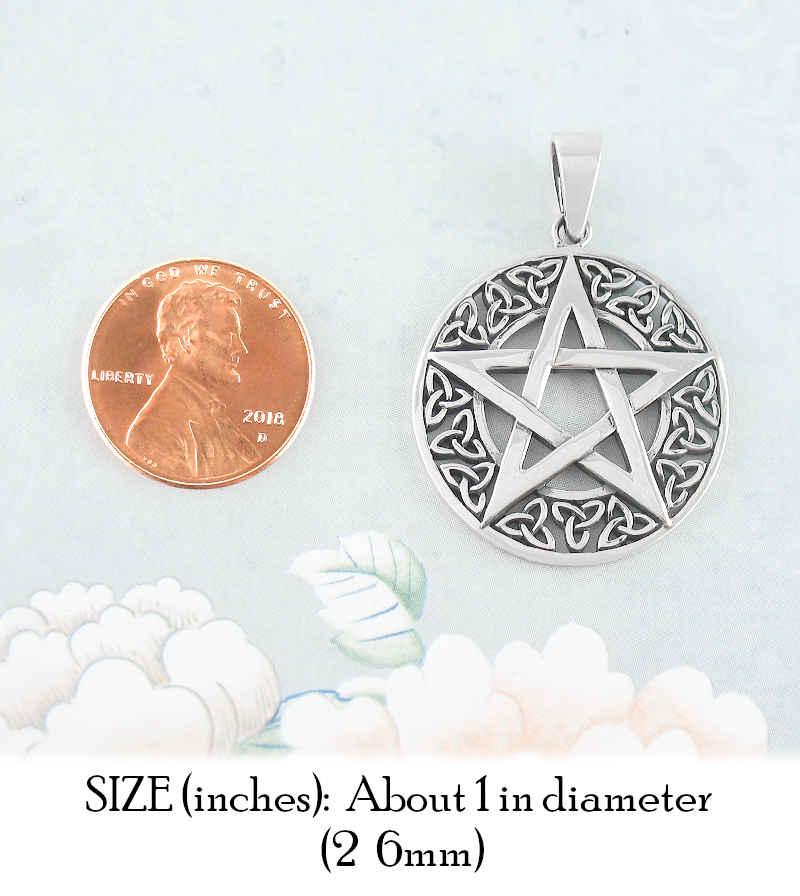 Cut-Out Pentagram Pendant With Triquetra Border | woot & hammy