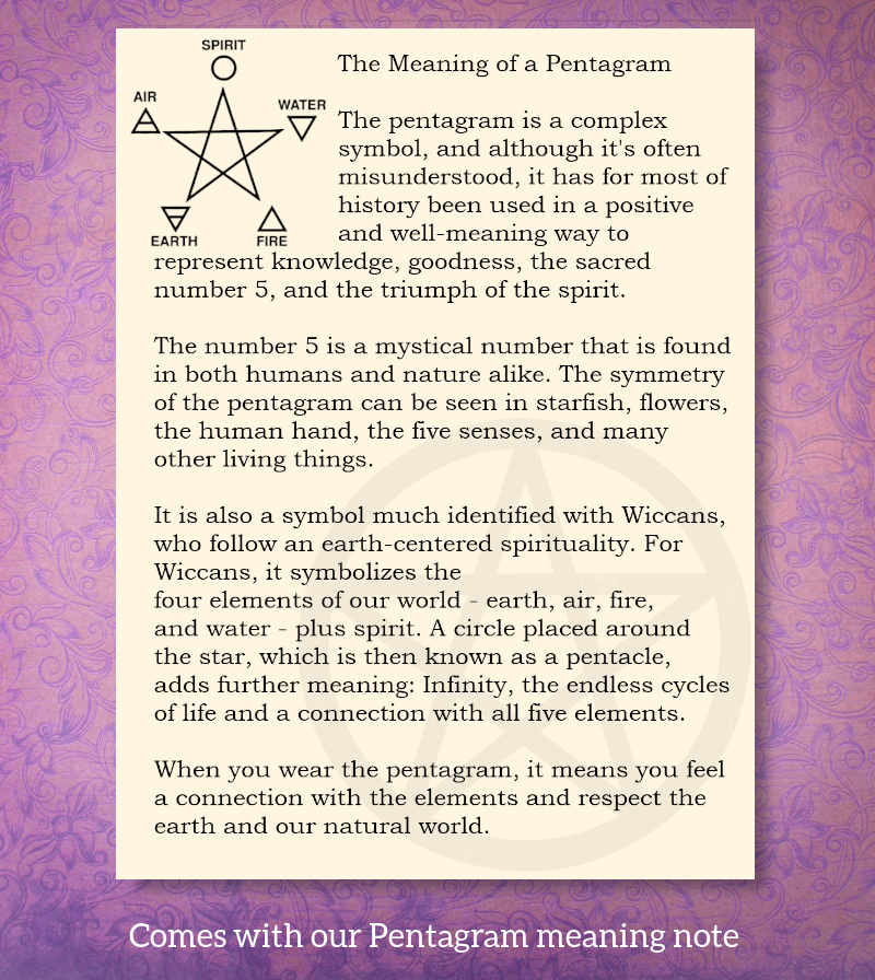 Pentagram / Pentacle With Hebrew Letters Pendant