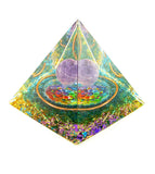 Amethyst Sphere With Mandala Orgonite Pyramid | woot & hammy