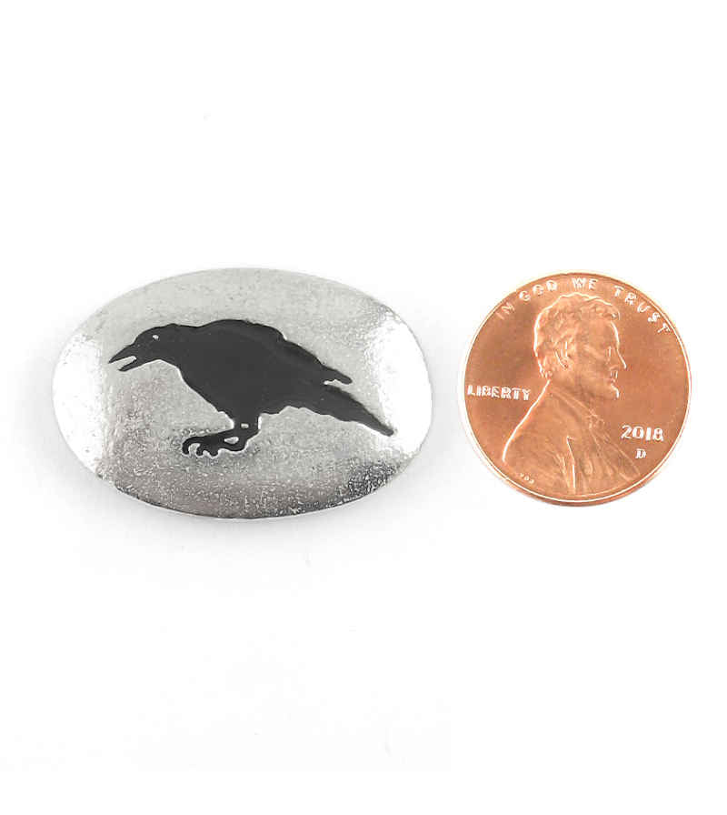 Raven Lead-Free Pewter Pocket Stone | woot & hammy