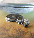 Véritable pendentif fossile d’ammonite ou de coquille de Nautilus