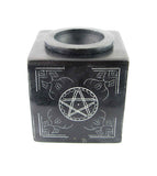 3 Inch Square Soapstone Oil Diffuser With Pentagrams | Woot & Hammy
