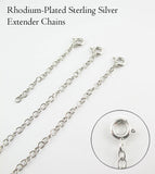 Rhodium-Plated Sterling Silver Extender Chains