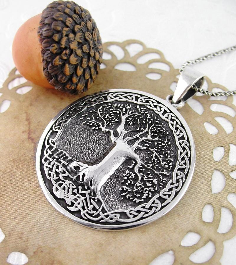 Richly Detailed Tree of Life Medallion Necklace - woot & hammy