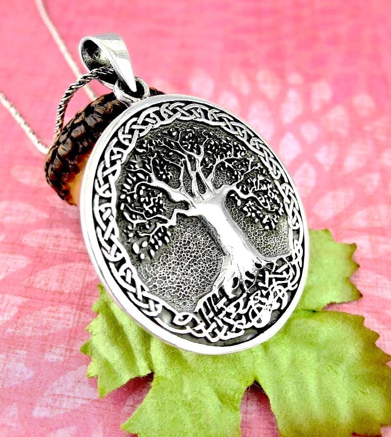 Richly Detailed Tree of Life Medallion Necklace - woot & hammy