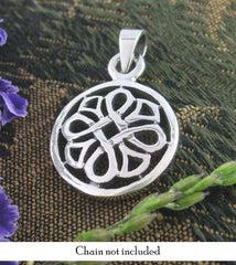 Cut-Out Celtic Quaternary Knot Round Pendant | woot & hammy