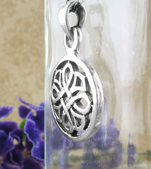 Cut-Out Celtic Quaternary Knot Round Pendant | woot & hammy