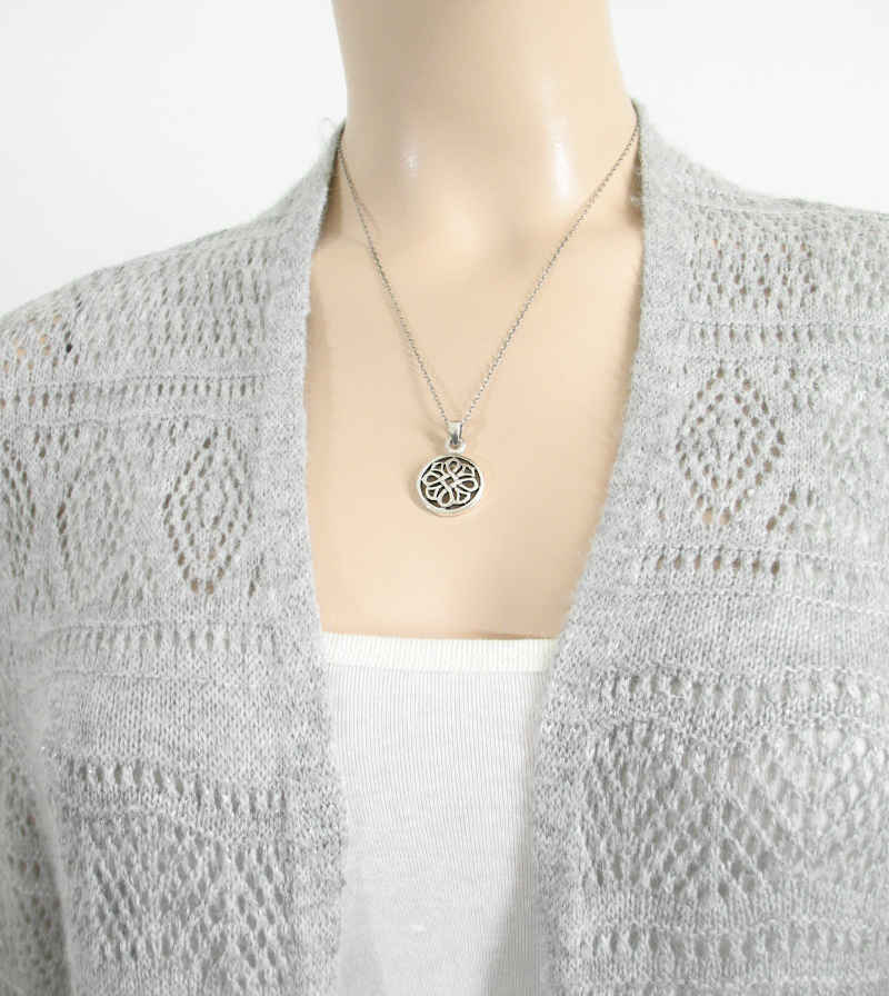 Cut-Out Celtic Quaternary Knot Round Pendant | woot & hammy