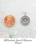 Round Evil Eye With Zig Zags Protective Pendant | woot & hammy