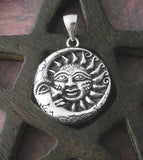 Ornate Sun and Moon Pendant, Small