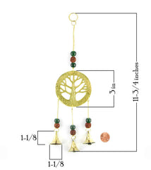 Tree of Life Wind Chime With Three Bells | Woot & Hammy