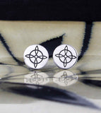 Round Witch's Knot Symbol Post Earrings | Woot & Hammy