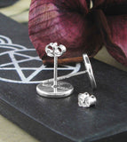Round Witch's Knot Symbol Post Earrings | Woot & Hammy