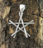 Small Pentagram of Wooden Wands Pendant