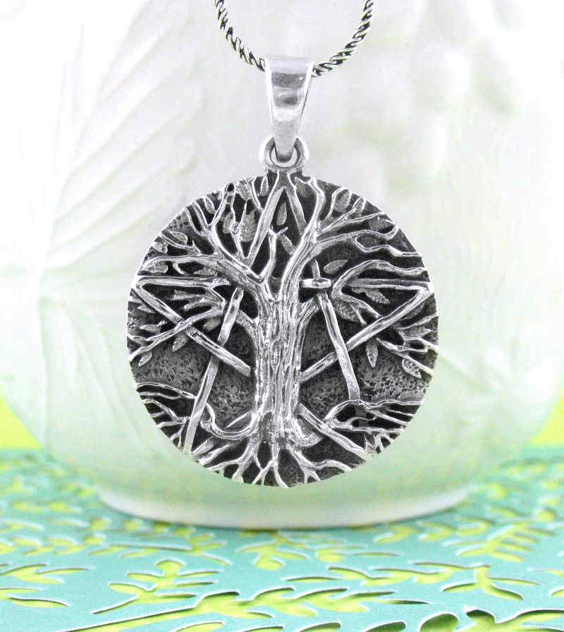 Rustic Woodsy Tree of Life Pentacle Necklace | woot & hammy thoughtful jewelry