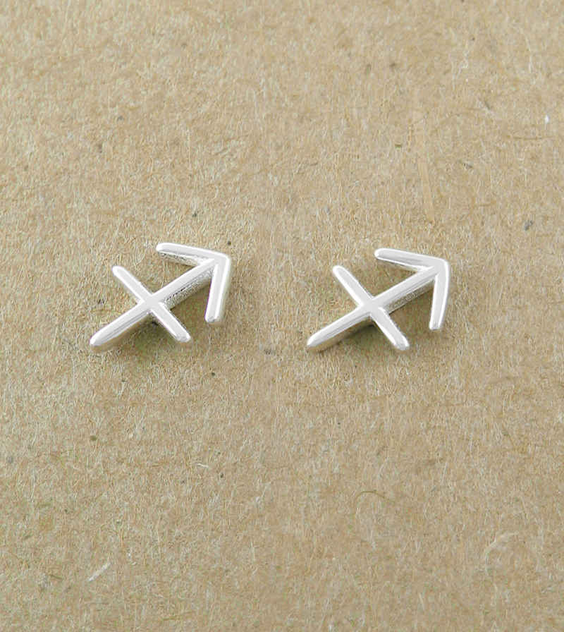 Sagittarius The Archer Ninth Zodiac Symbol Post Earrings | woot & hammy