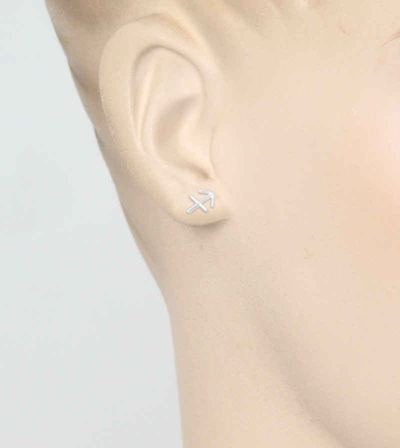 Sagittarius The Archer Ninth Zodiac Symbol Post Earrings | woot & hammy