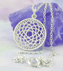 Crown Chakra, Seventh Chakra Symbol Lotus Pendant