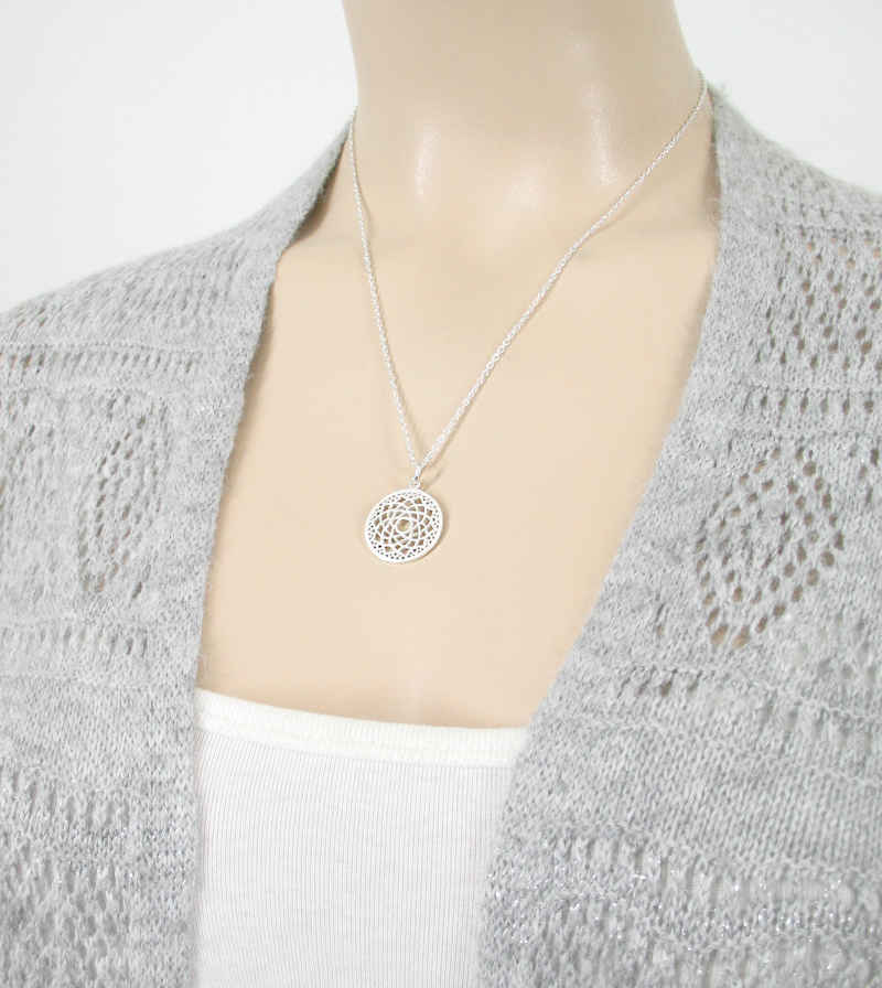 Crown Chakra, Seventh Chakra Symbol Lotus Pendant