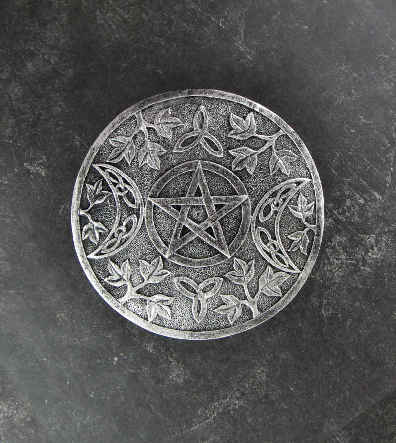 Celtic Triple Moon and Pentagram Stick Incense Burner | Woot & Hammy