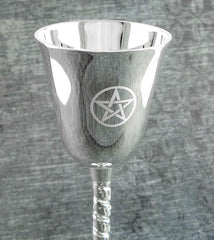 Chalice With Pentagram and Rope Stem, 4-3/4 Inch | woot & hammy