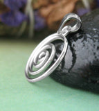 Small Spiral Symbol / Swirl Pendant | Free Shipping in the USA