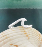 Simple Wave Outline Toe Midi Knuckle Ring, Adjustable | Woot & Hammy