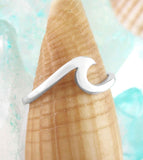Simple Wave Outline Toe Midi Knuckle Ring, Adjustable | Woot & Hammy